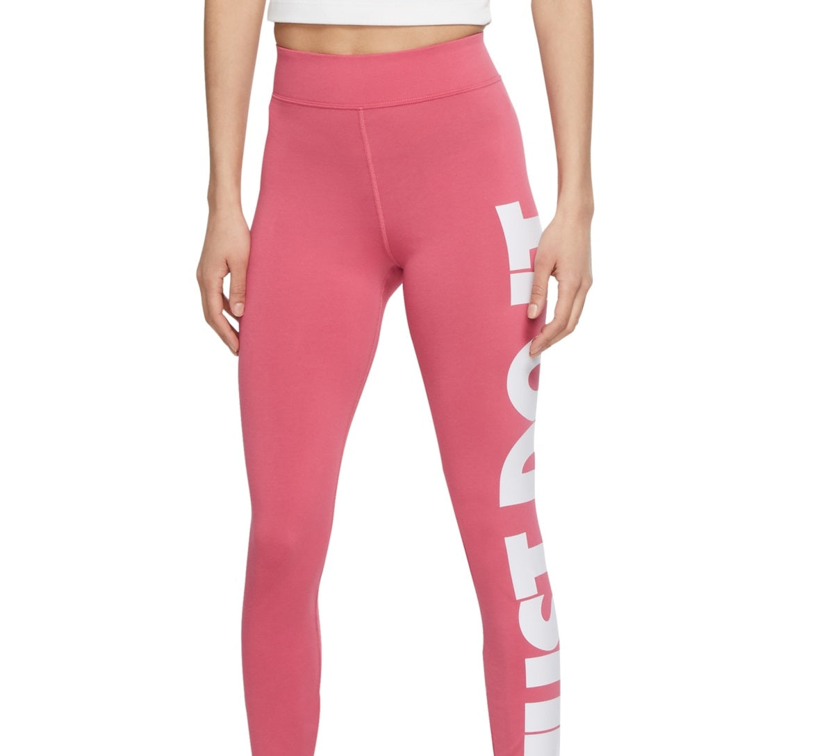 Calça legging Nike Essential Just Do It Full Length Feminina Rosa Tamanho P