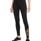 Leggings Nike Femininas com Logotipo Estampado, Pretas, Tamanho 1X