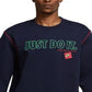 Moletom Nike Just Do It Crewneck Fleece Masculino Azul Tamanho Médio