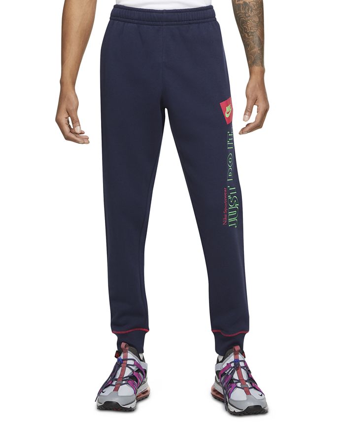 Calça de corrida Nike JDI Brushed Back Masculina Azul Tamanho P