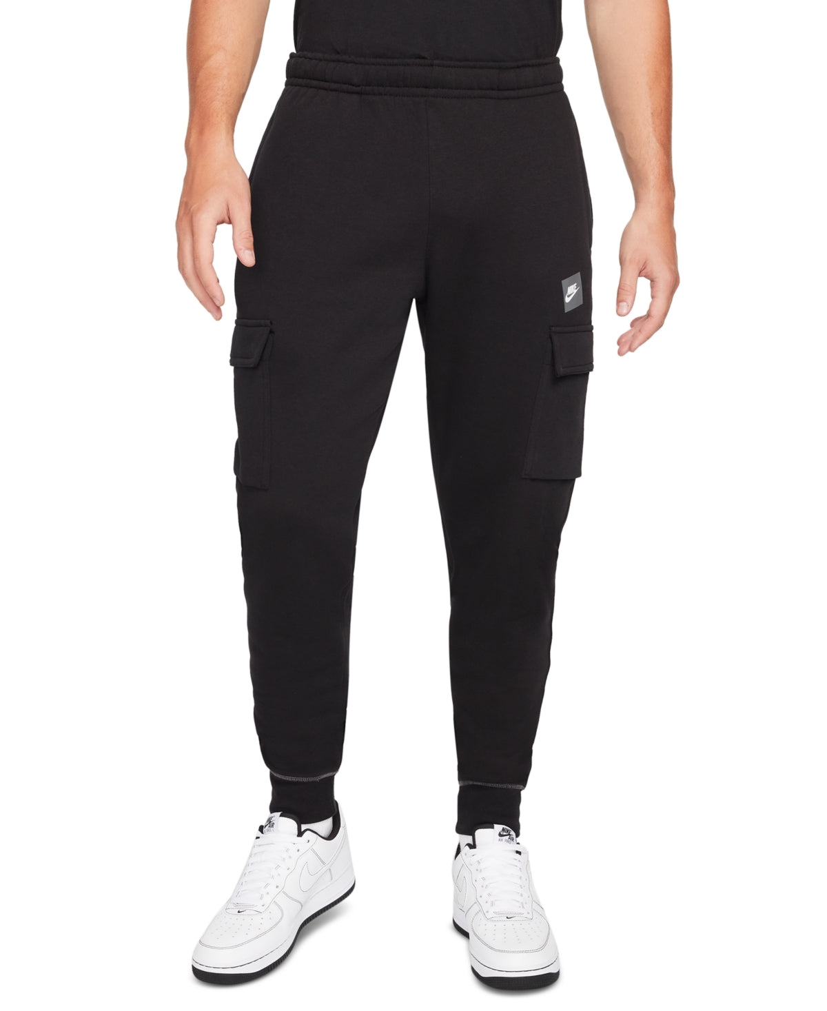 Calça cargo Nike Just Do It Fleece Masculina Preta Tamanho Médio