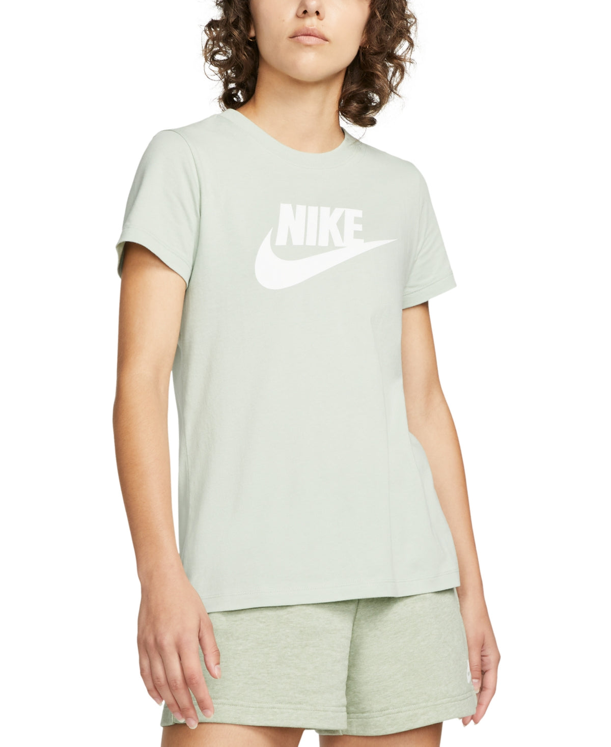 Camiseta Nike Sportswear Feminina de Algodão com Logotipo, Preta, Tamanho XS