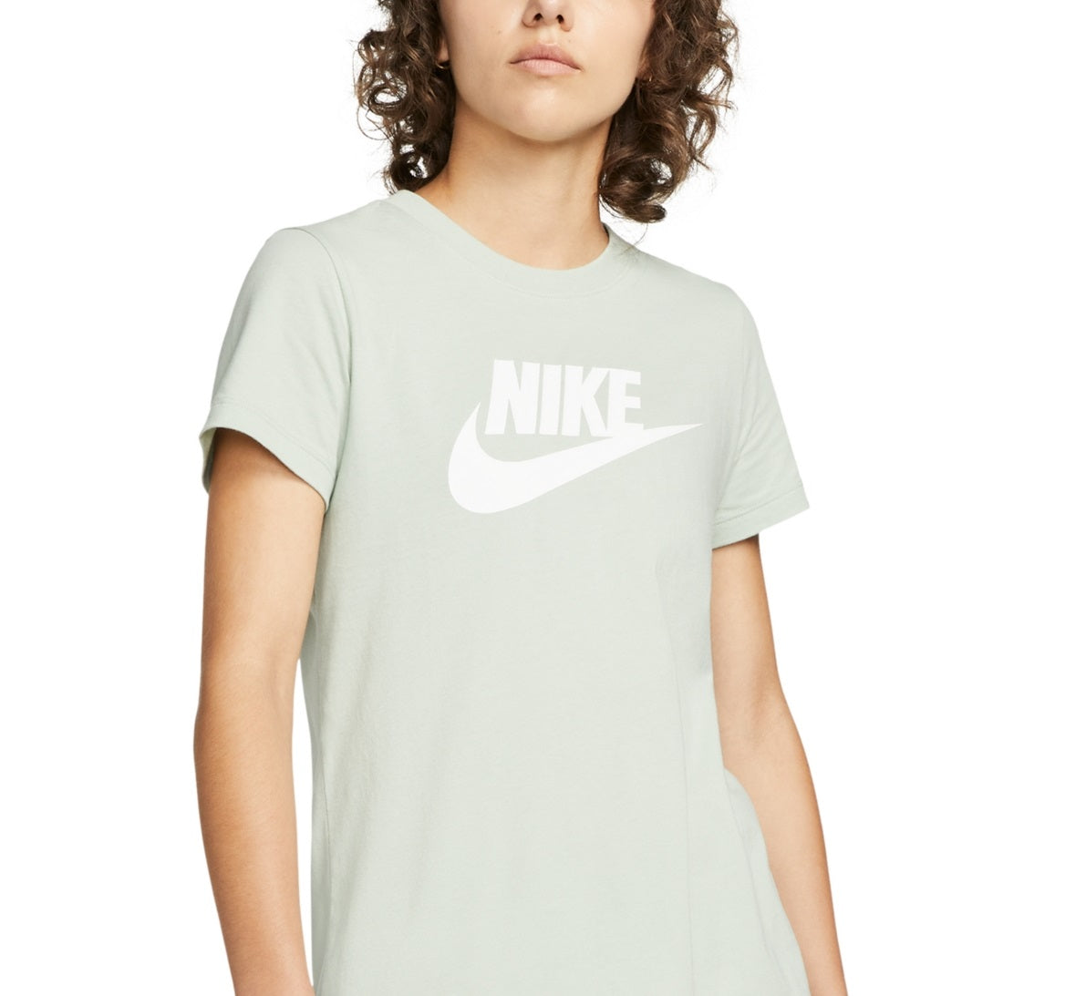 Camiseta Nike Sportswear Feminina de Algodão com Logotipo, Preta, Tamanho XS