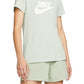 Camiseta Nike Sportswear Feminina de Algodão com Logotipo, Preta, Tamanho XS