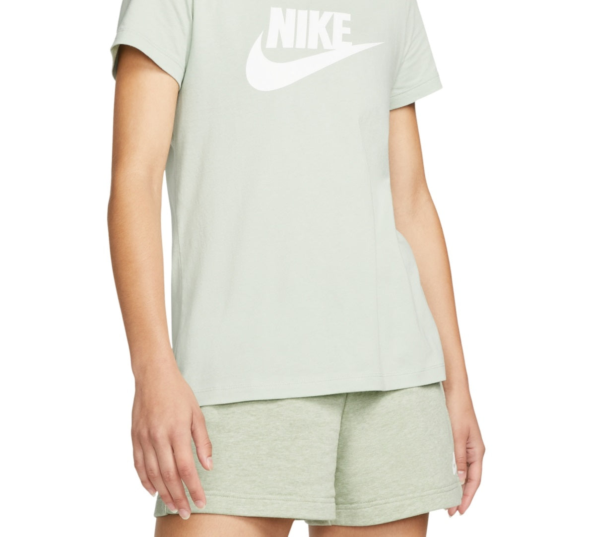 Camiseta Nike Sportswear Feminina de Algodão com Logotipo, Preta, Tamanho XS