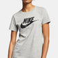 Camiseta Nike Sportswear Feminina de Algodão com Logotipo Cinza Tamanho P