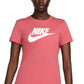 Camiseta Nike Sportswear Feminina de Algodão com Logotipo Vermelho Tamanho XS