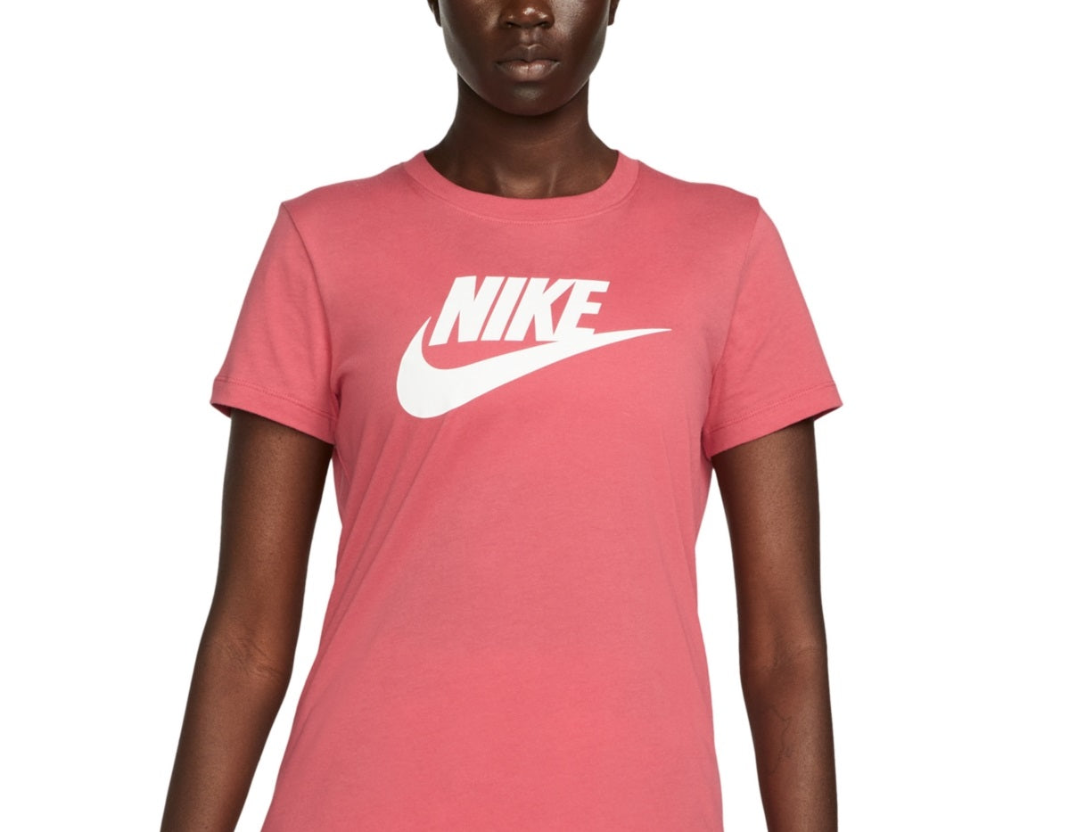 Camiseta Nike Sportswear Feminina de Algodão com Logotipo Vermelho Tamanho XS