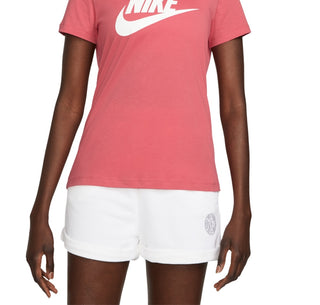 Camiseta Nike Sportswear Feminina de Algodão com Logotipo Vermelho Tamanho XS