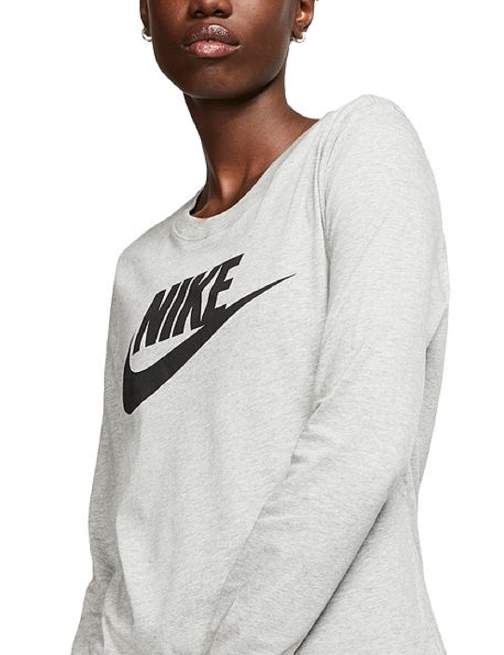 Camiseta Nike Essential Cotton Logo Feminina Branca Tamanho Grande