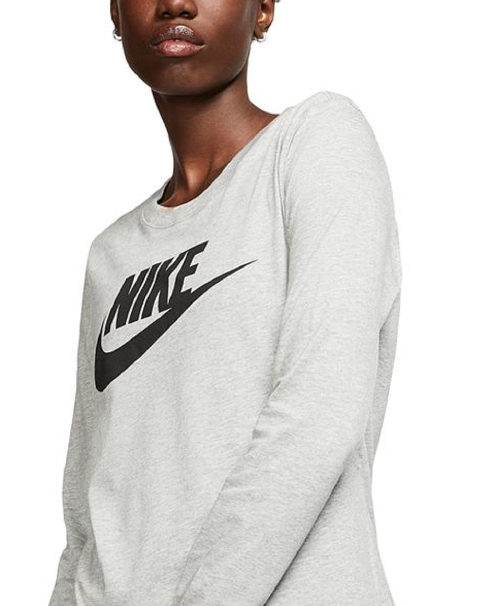Camiseta Nike Sportswear Essential Cotton Logo Feminina Branca Tamanho X-G