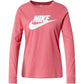 Camiseta Nike Sportswear Essential Cotton Logo Feminina Vermelha Tamanho X-G