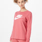 Camiseta Nike Sportswear Essential Cotton Logo Feminina Vermelha Tamanho X-G