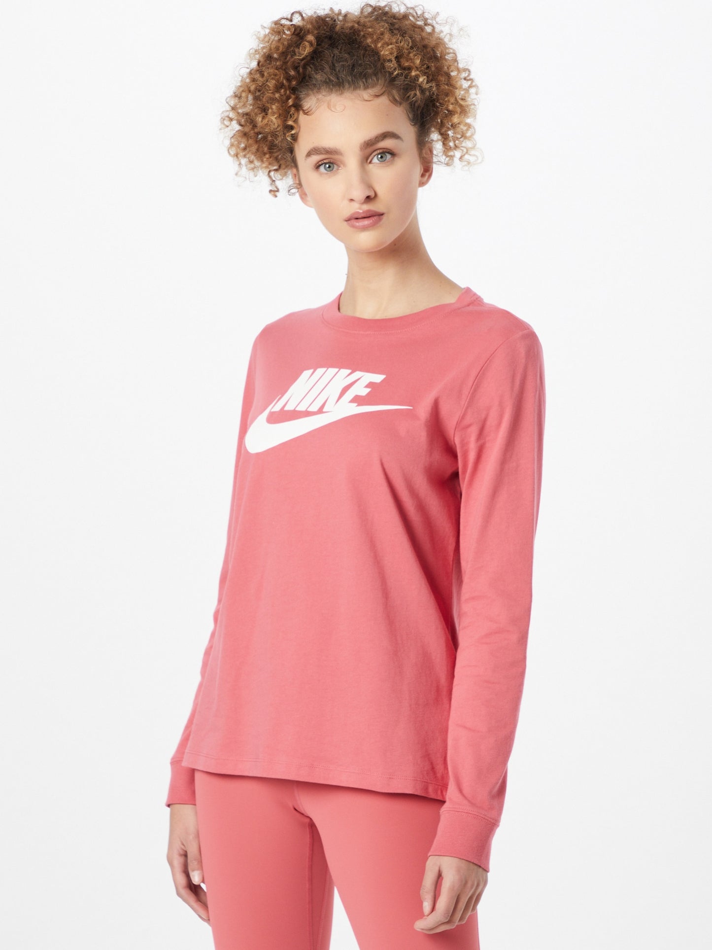 Camiseta Nike Sportswear Essential Cotton Logo Feminina Vermelha Tamanho X-G
