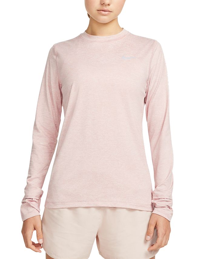 Camiseta Nike Element Dri Fit Running Feminina Rosa