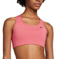 Sutiã esportivo Nike Dri Fit Racerback de impacto médio feminino, rosa, tamanho grande