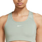 Sutiã esportivo Nike Swoosh Dri Fit Racerback feminino, verde, tamanho X-S