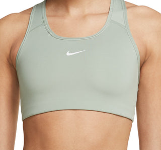 Sutiã esportivo Nike Swoosh Dri Fit Racerback feminino, verde, tamanho X-S
