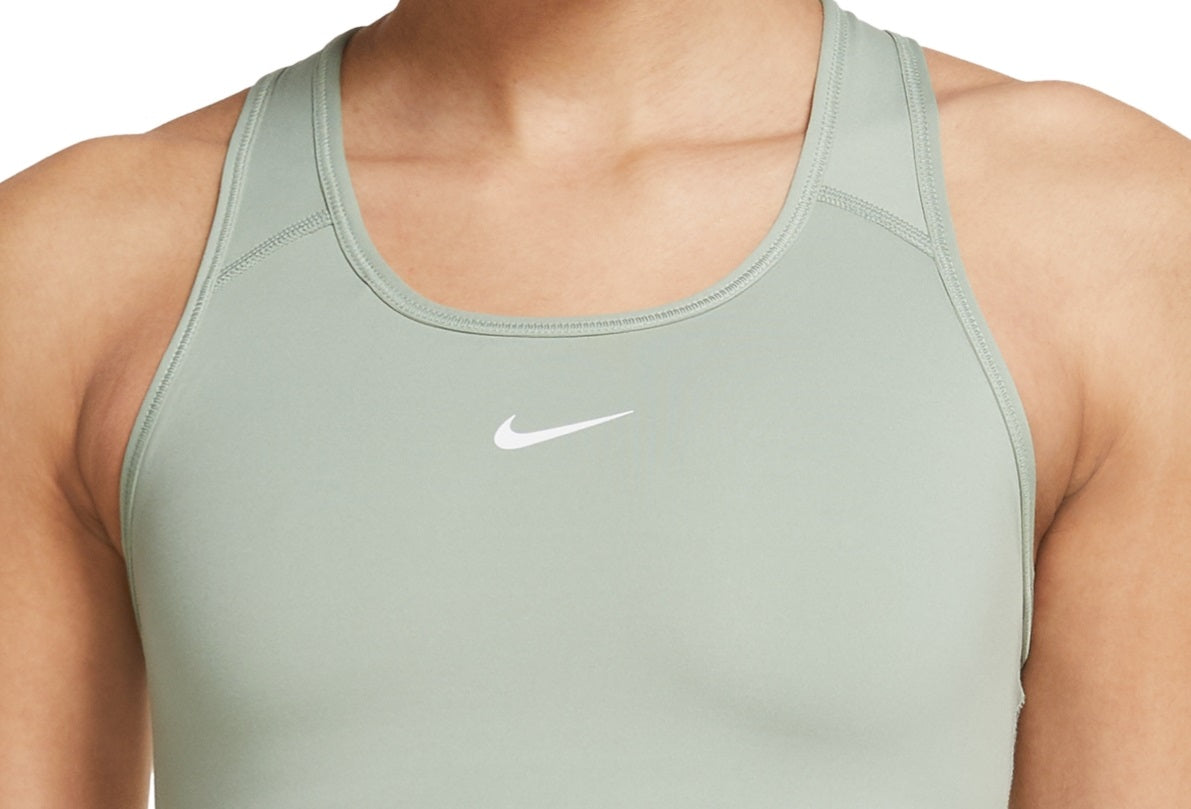 Sutiã esportivo Nike Swoosh Dri Fit Racerback feminino, verde, tamanho pequeno