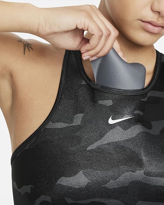 Sutiã esportivo Nike feminino com bojo de 1 peça e impacto médio, preto, tamanho pequeno
