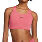 Sutiã esportivo Nike feminino com bojo de 1 peça e impacto médio, rosa, tamanho grande