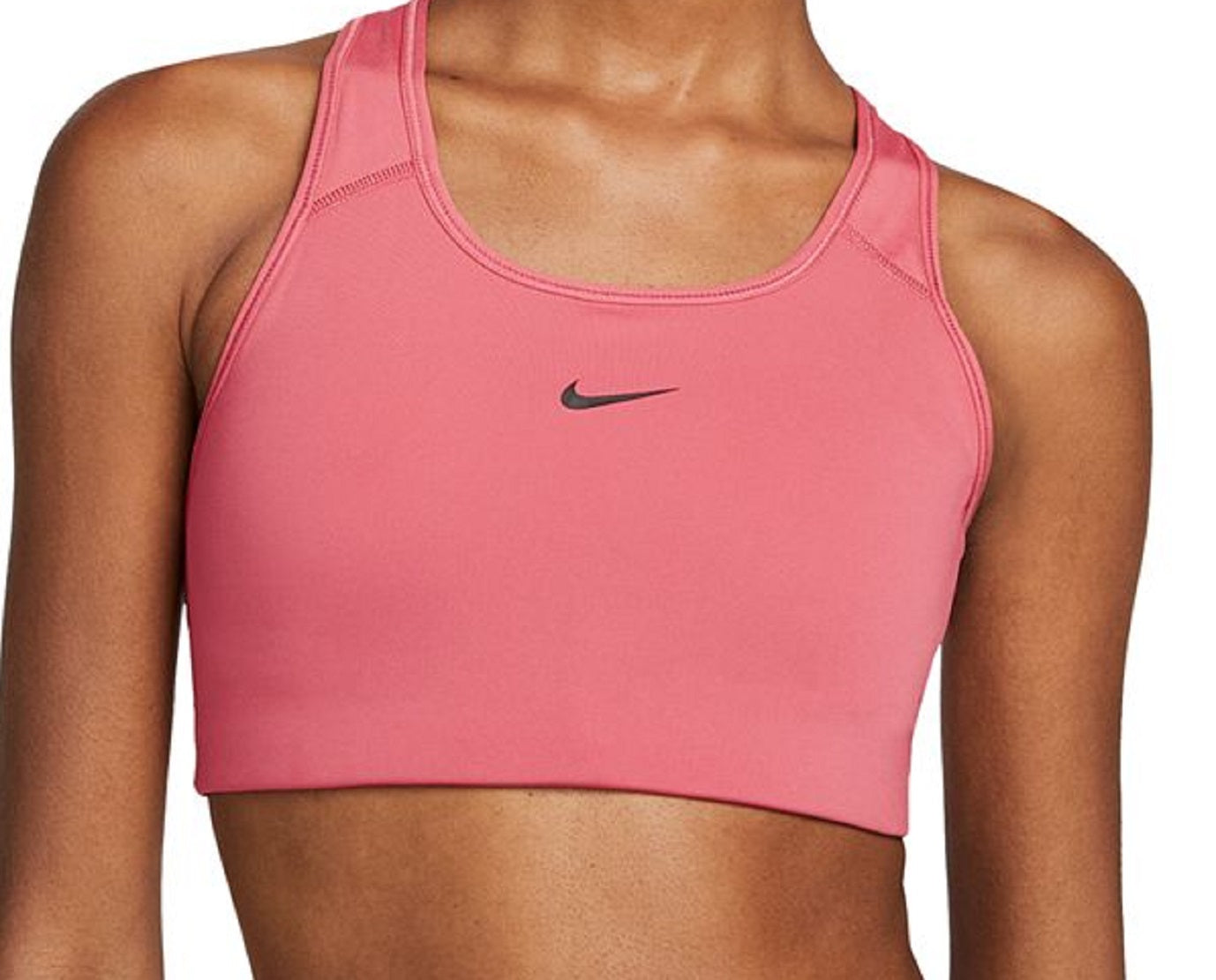 Sutiã esportivo Nike feminino com bojo de 1 peça e impacto médio, rosa, tamanho grande