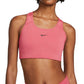 Sutiã esportivo Nike feminino com bojo de 1 peça e impacto médio, rosa, tamanho extragrande
