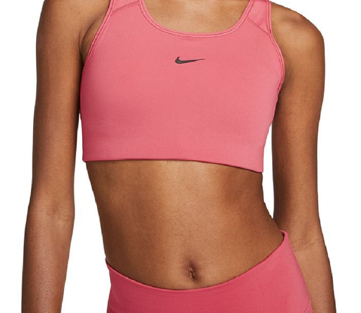 Sutiã esportivo Nike feminino com bojo de 1 peça e impacto médio, rosa, tamanho extragrande