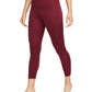 Legging Nike Yoga 7/8 Feminina Vermelha Tamanho Médio