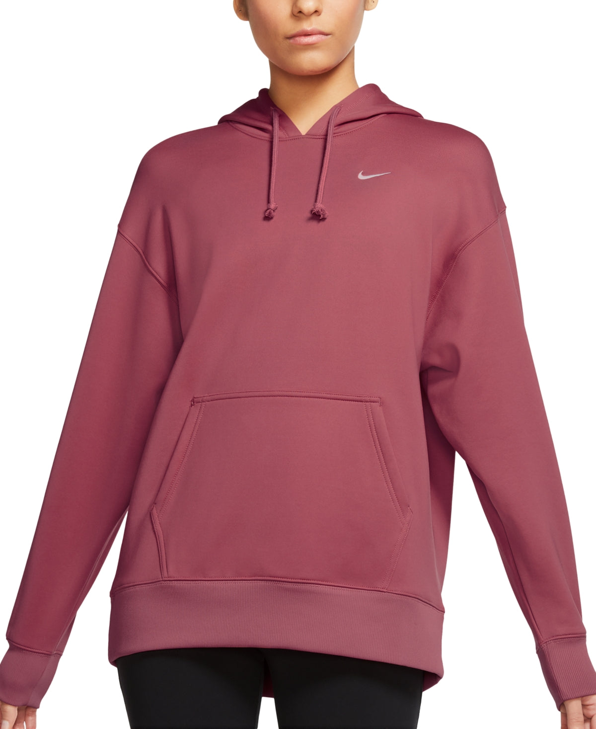 Moletom com capuz Nike Therma feminino rosa tamanho pequeno