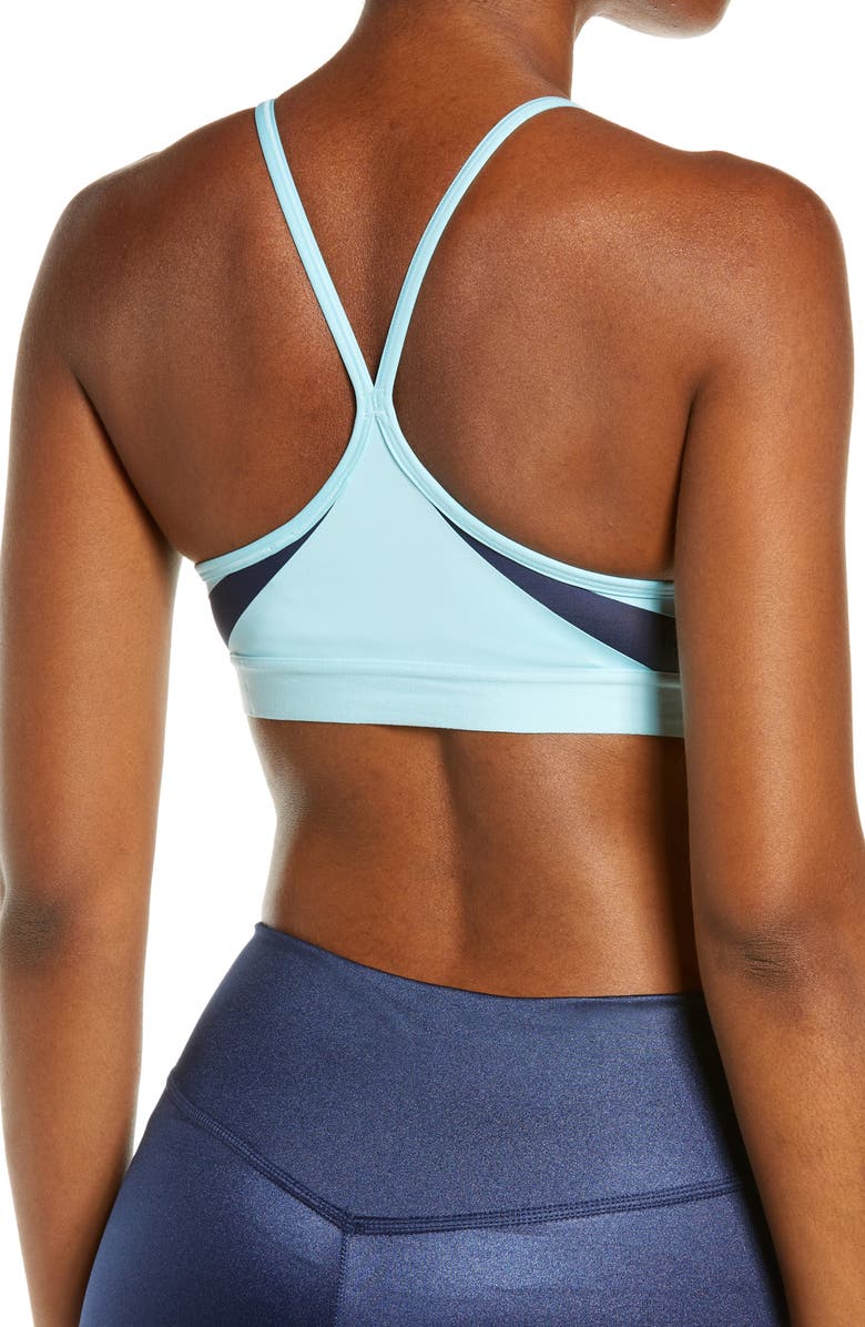 Sutiã esportivo Nike Indy Mesh Inset feminino, azul, tamanho X-S
