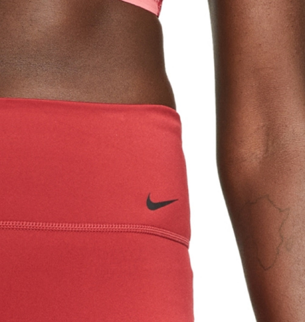 Shorts de ciclismo Nike One Mid Rise feminino, rosa, tamanho médio