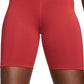Shorts de ciclismo Nike One Mid Rise feminino, rosa, tamanho médio