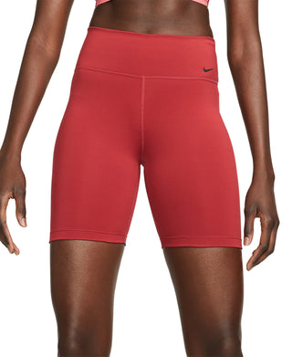 Shorts de ciclismo Nike One Mid Rise feminino, rosa, tamanho médio