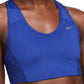 Sutiã esportivo Nike Pro Dri Fit Swoosh Sparkle feminino, azul, tamanho grande