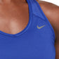 Sutiã esportivo Nike Pro Dri Fit Swoosh Sparkle feminino, azul, tamanho grande