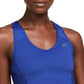 Sutiã esportivo Nike Pro Dri Fit Swoosh Sparkle feminino, azul, tamanho grande