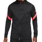 Jaqueta de futebol com capuz Nike Dri Fit Strike Full Zip masculina, preta, tamanho pequeno