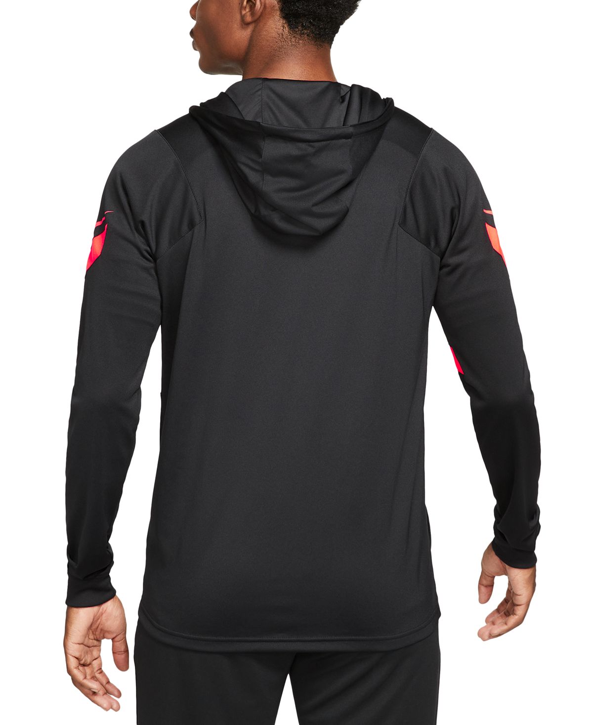 Jaqueta de futebol com capuz Nike Dri Fit Strike Full Zip masculina, preta, tamanho pequeno