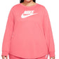 Camiseta Nike Feminina Cotton Graphic Rosa Tamanho 3X