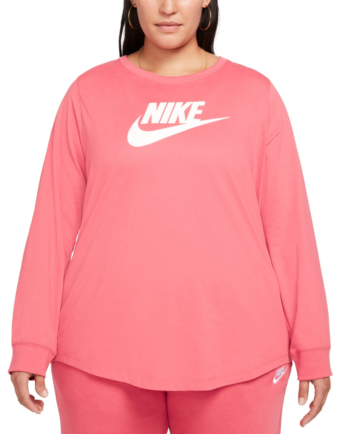 Camiseta Nike Feminina Cotton Graphic Rosa Tamanho 3X