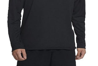 Camisa de treino Nike masculina com zíper 1/4, tops de desempenho atlético, preta, tamanho extragrande