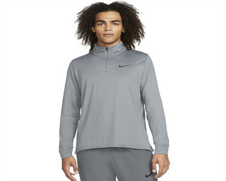 Camiseta Nike Hyperdry Masculina Manga Longa com Zíper 1/4 Preta Tamanho Médio