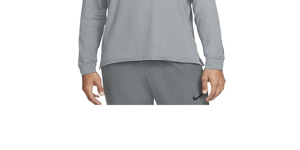 Camiseta Nike Hyperdry Masculina Manga Longa com Zíper 1/4 Preta Tamanho Médio