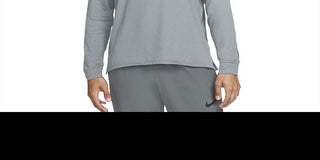 Camiseta Nike Hyperdry Masculina Manga Longa com Zíper 1/4 Preta Tamanho Médio