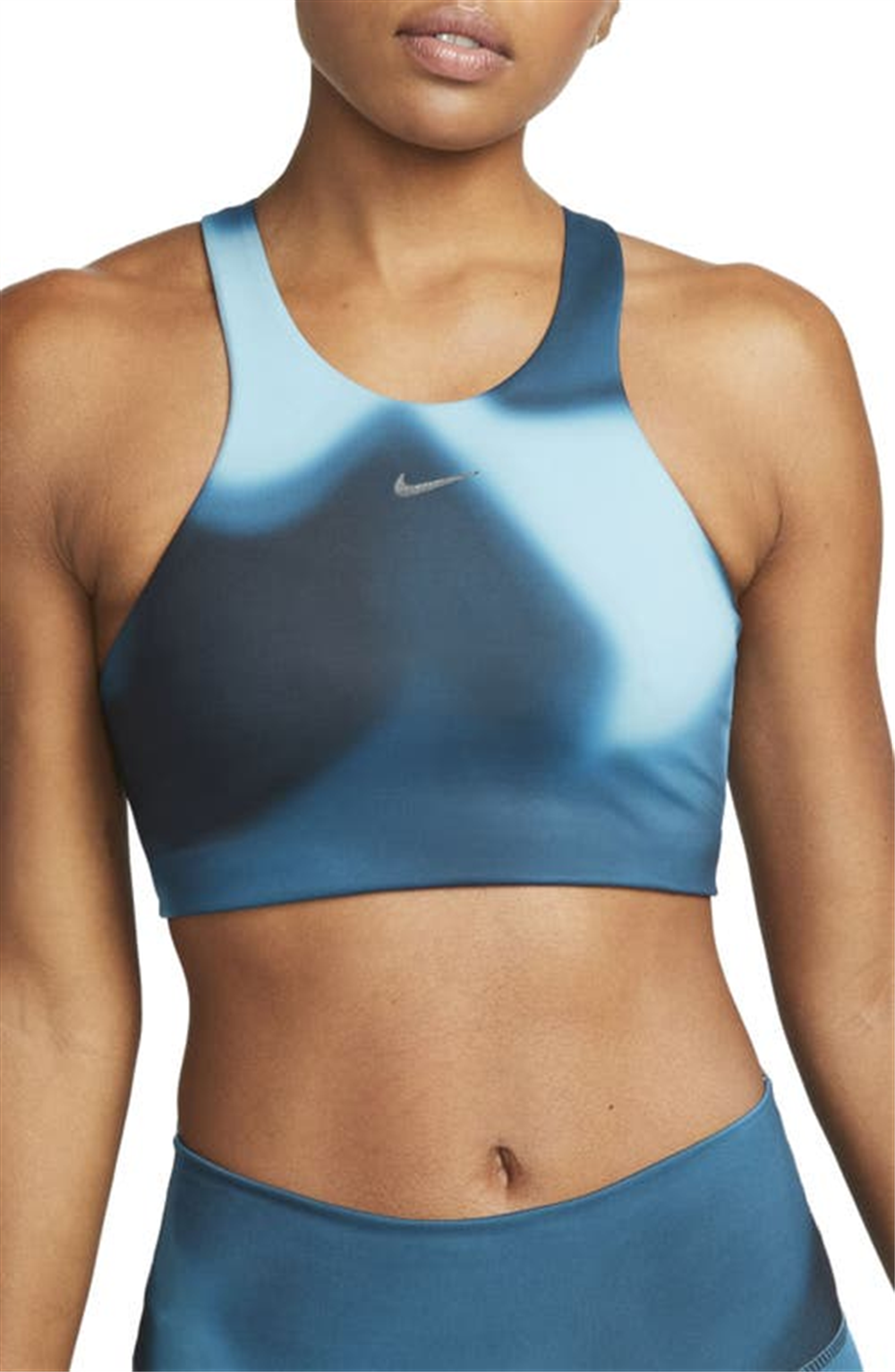 Sutiã Nike Dri-FIT Yoga Marina/Iron Grey Feminino Tamanho Pequeno