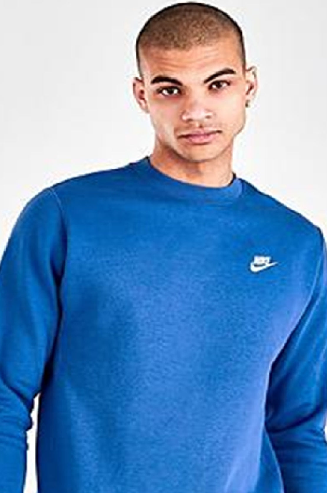 Moletom Nike Sportswear Club Fleece Masculino com Gola Redonda Azul Tamanho Médio