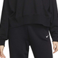 Moletom com capuz Nike Sportswear Oversize Cotton Jersey em preto/branco, tamanho XS