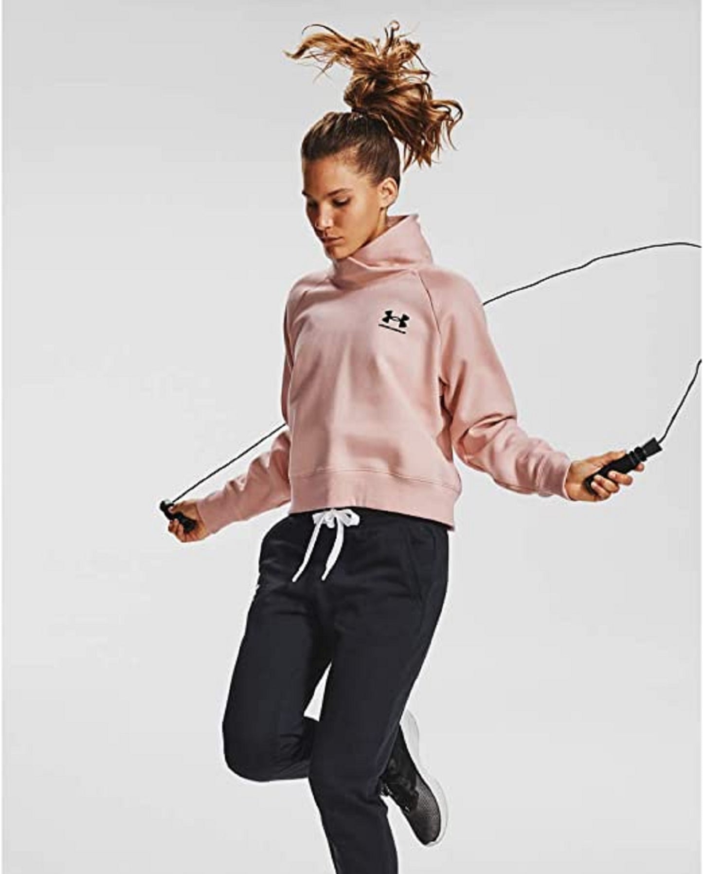 Moletom Under Armour Rival Fleece Feminino Rosa Tamanho Grande