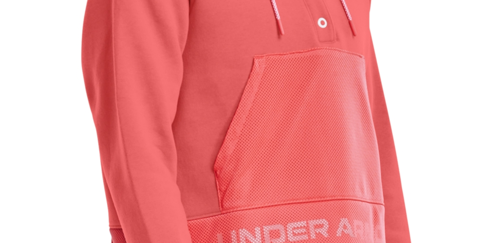 Under Armour Rival Fleece Mesh Hoodie Feminino Rosa Tamanho XL